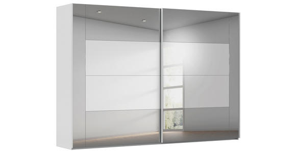 SCHWEBETÜRENSCHRANK 316/223/68 cm 2-türig Seidengrau  - Seidengrau, Design, Glas/Holzwerkstoff (316/223/68cm) - Xora