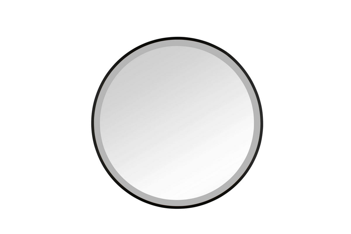 LEUCHTSPIEGEL 60/60/4 cm  - Schwarz, Trend, Glas/Metall (60/60/4cm) - Boxxx