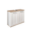 WASCHBECKENUNTERSCHRANK 80/66/32 cm  - Eichefarben/Silberfarben, ROMANTIK / LANDHAUS, Holzwerkstoff/Kunststoff (80/66/32cm) - Xora