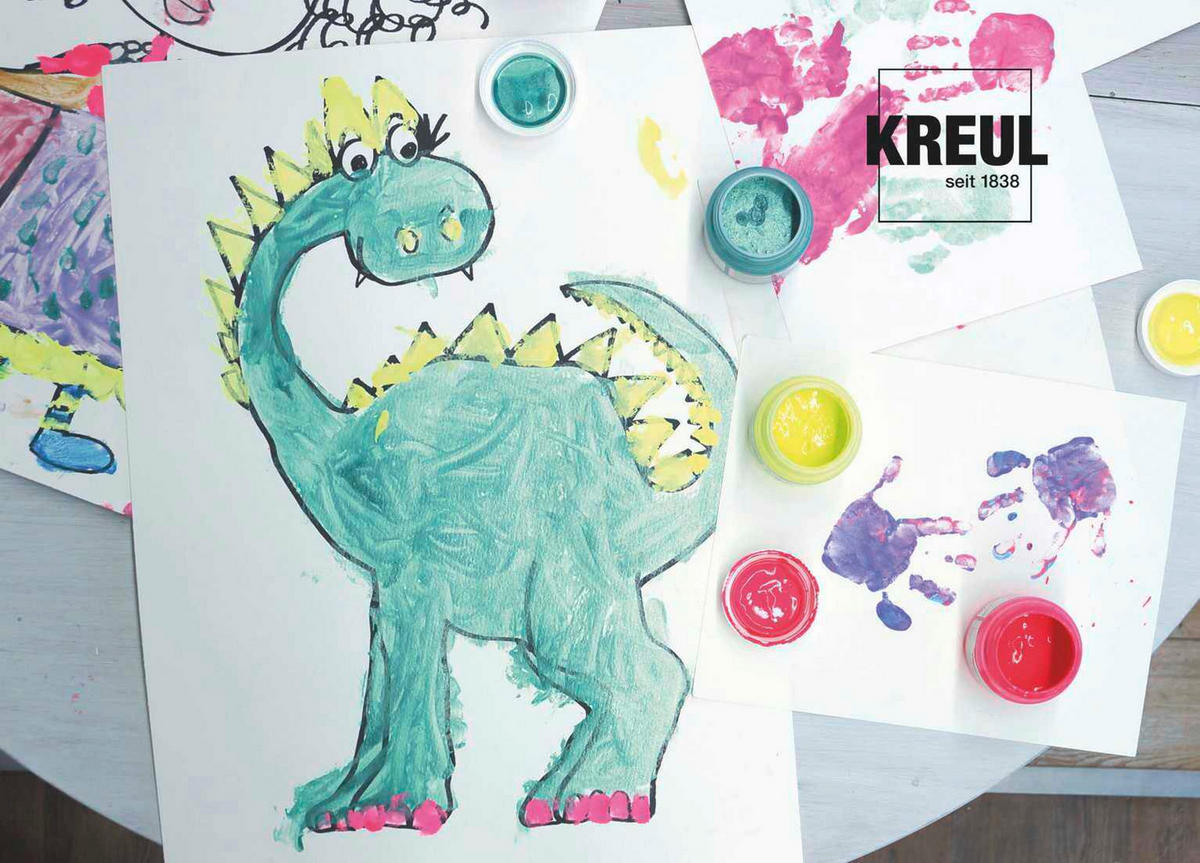 ACRYLFARBE - Blau/Silberfarben, KONVENTIONELL (14,6/7,0/14,6cm)