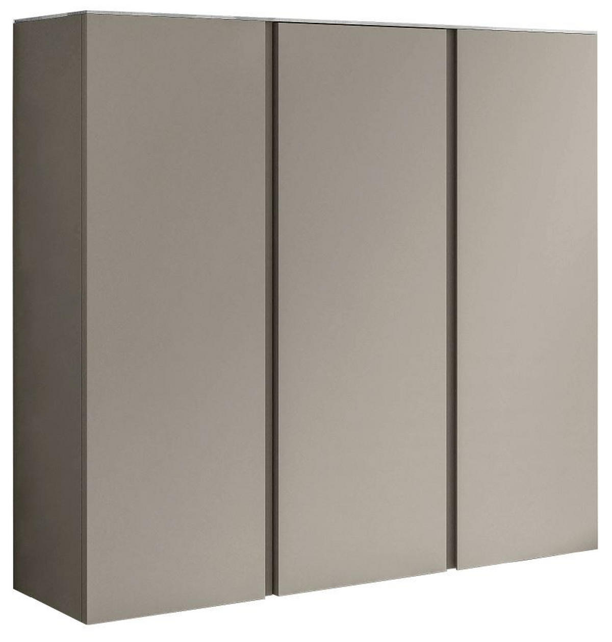SCHUHSCHRANK Taupe  - Taupe, Design, Glas/Holzwerkstoff (120/110/33cm) - Moderano