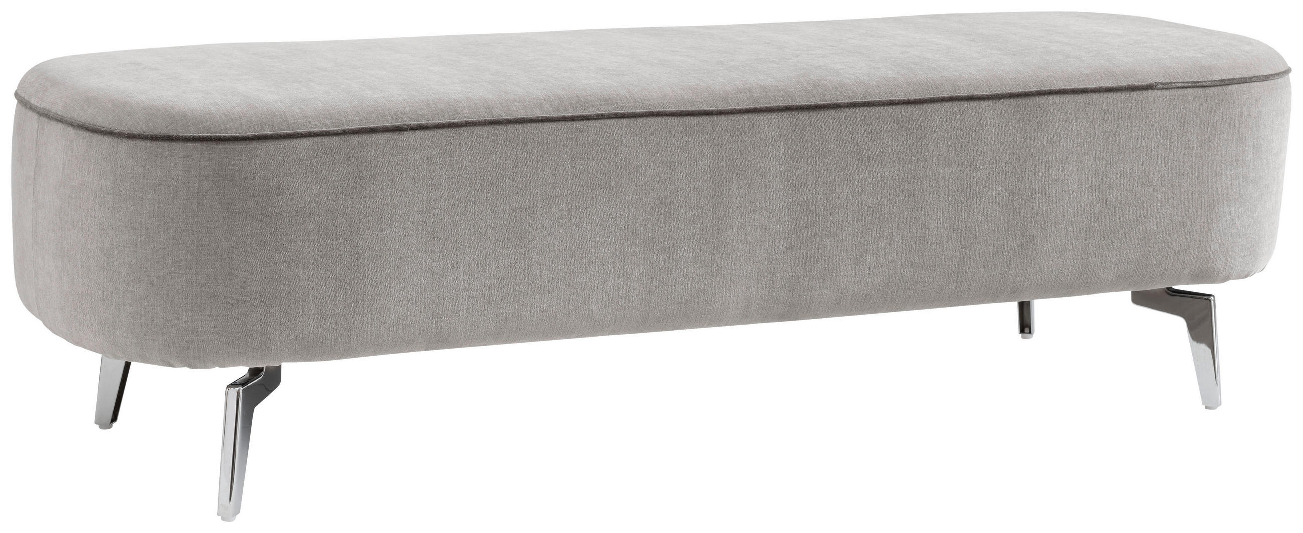 BETTBANK Chenille Grau, Dunkelgrau  - Dunkelgrau/Schwarz, KONVENTIONELL, Textil/Metall (157/45/53cm) - Beldomo - Sleep