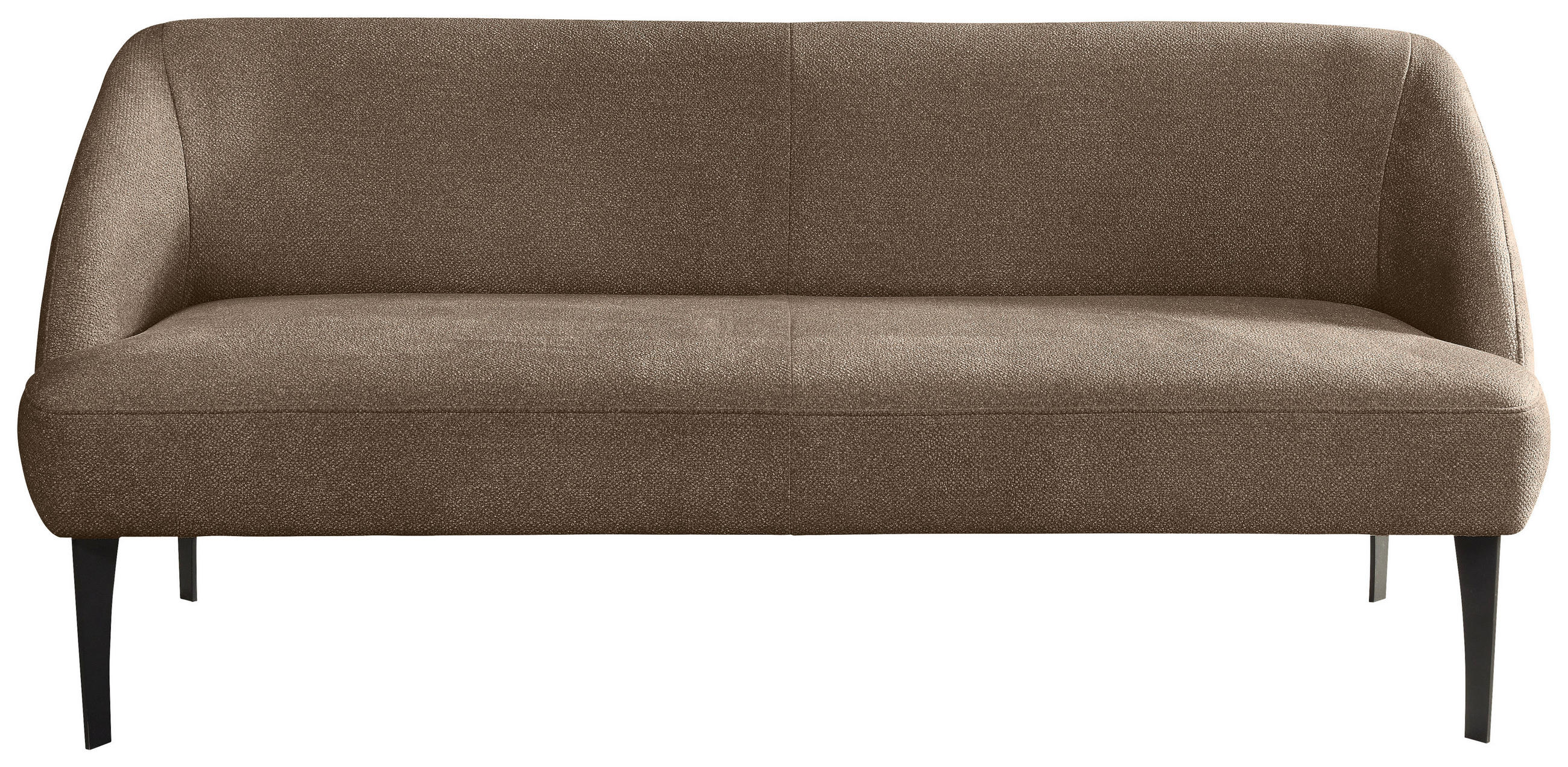 SITZBANK 197/85/72 cm Webstoff Braun Metall  - Schwarz/Braun, KONVENTIONELL, Textil/Metall (197/85/72cm) - Moderano