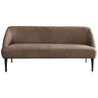 SITZBANK 237/85/72 cm Webstoff Braun Metall  - Schwarz/Braun, KONVENTIONELL, Textil/Metall (237/85/72cm) - Moderano