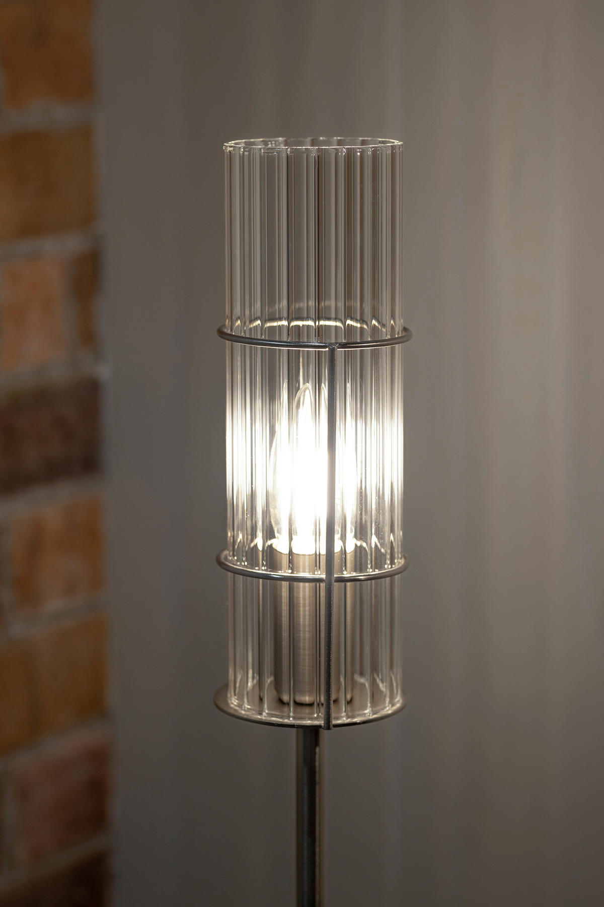 TISCHLEUCHTE - Transparent/Silberfarben, Basics, Glas/Metall (13/65cm) - Markslöjd