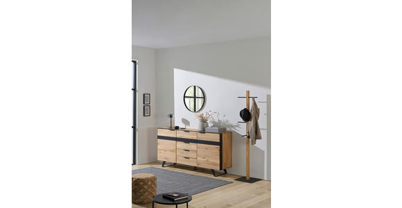 SIDEBOARD 181/80/42 cm  - Wildeiche/Schwarz, KONVENTIONELL, Holz/Holzwerkstoff (181/80/42cm) - Landscape