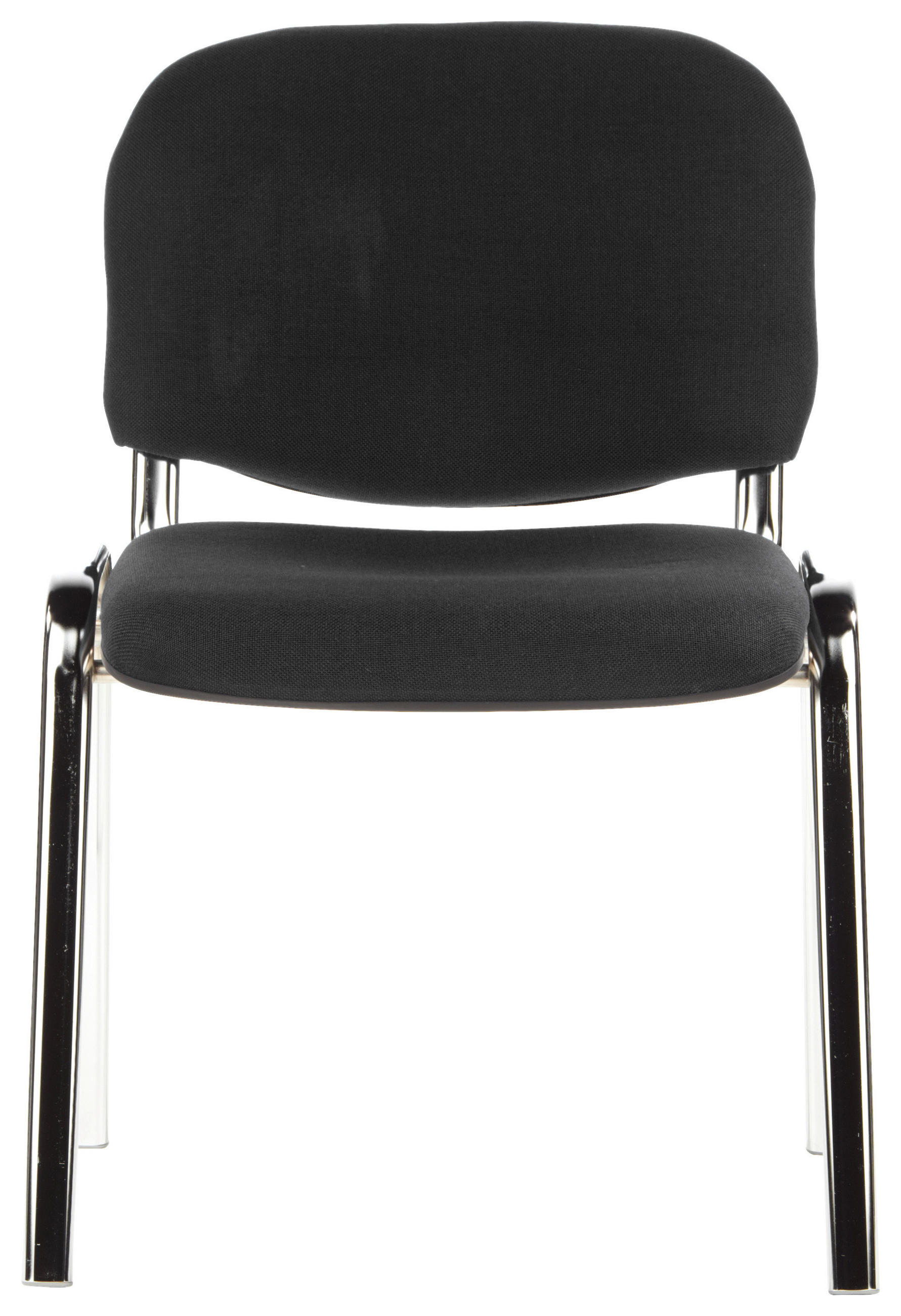 BESUCHERSTUHL  in Flachgewebe Schwarz, Chromfarben  - Chromfarben/Schwarz, Basics, Textil/Metall (58/84/41cm) - MID.YOU