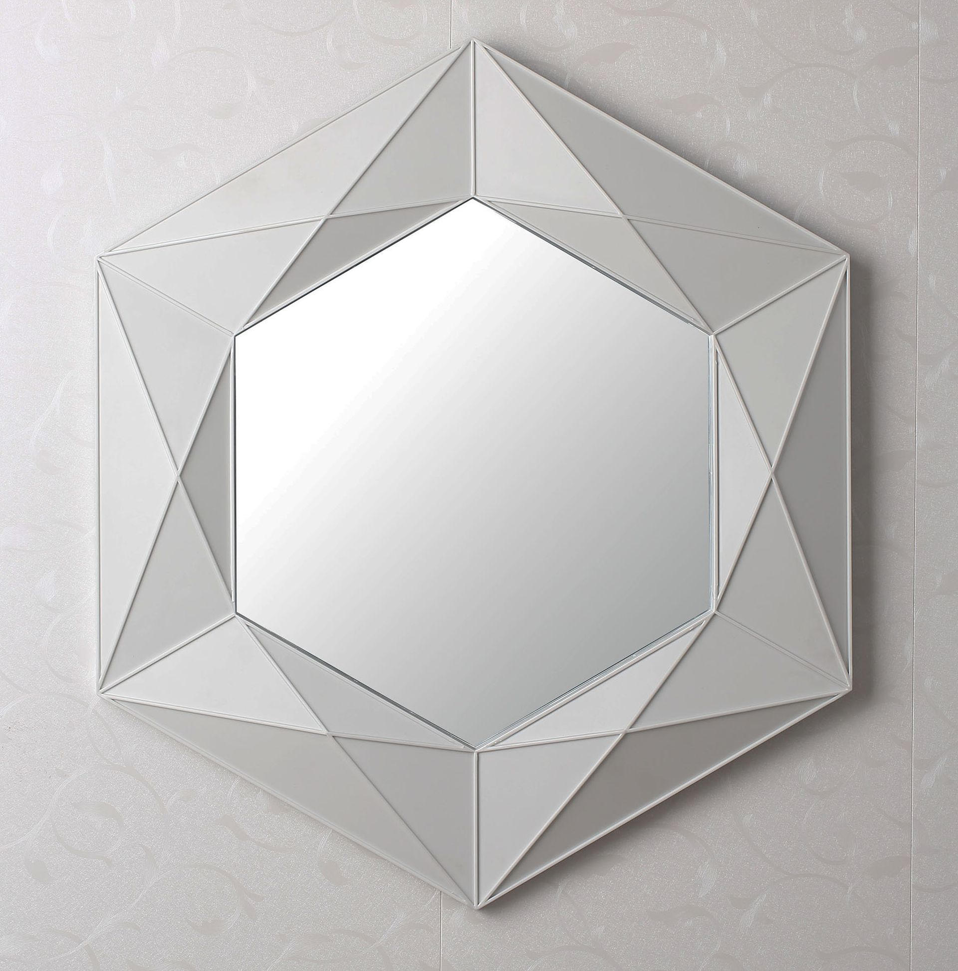 WANDSPIEGEL 54,5/54,5/4 cm  - Weiß, Design, Kunststoff (54,5/54,5/4cm)
