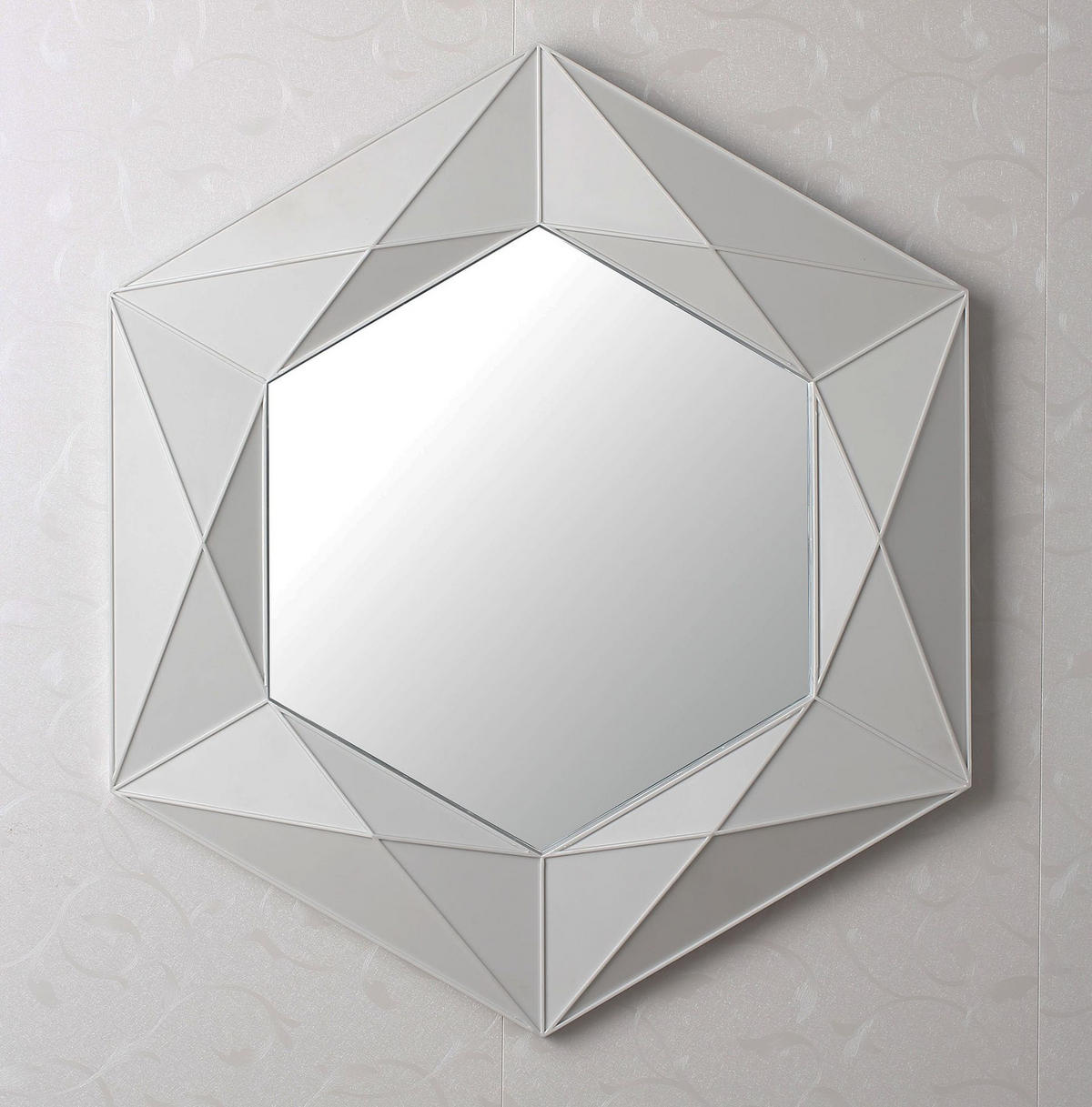 WANDSPIEGEL 54,5/54,5/4 cm  - Weiß, Design, Kunststoff (54,5/54,5/4cm)