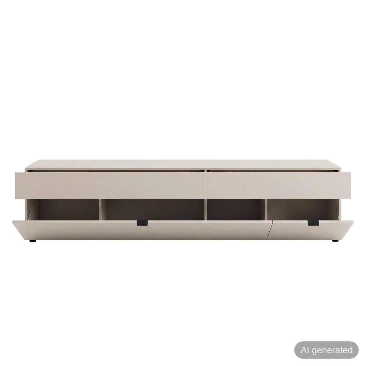 LOWBOARD  210/51/37 cm  - Kaschmir/Schwarz, Design, Holzwerkstoff/Kunststoff (210/51/37cm) - MID.YOU