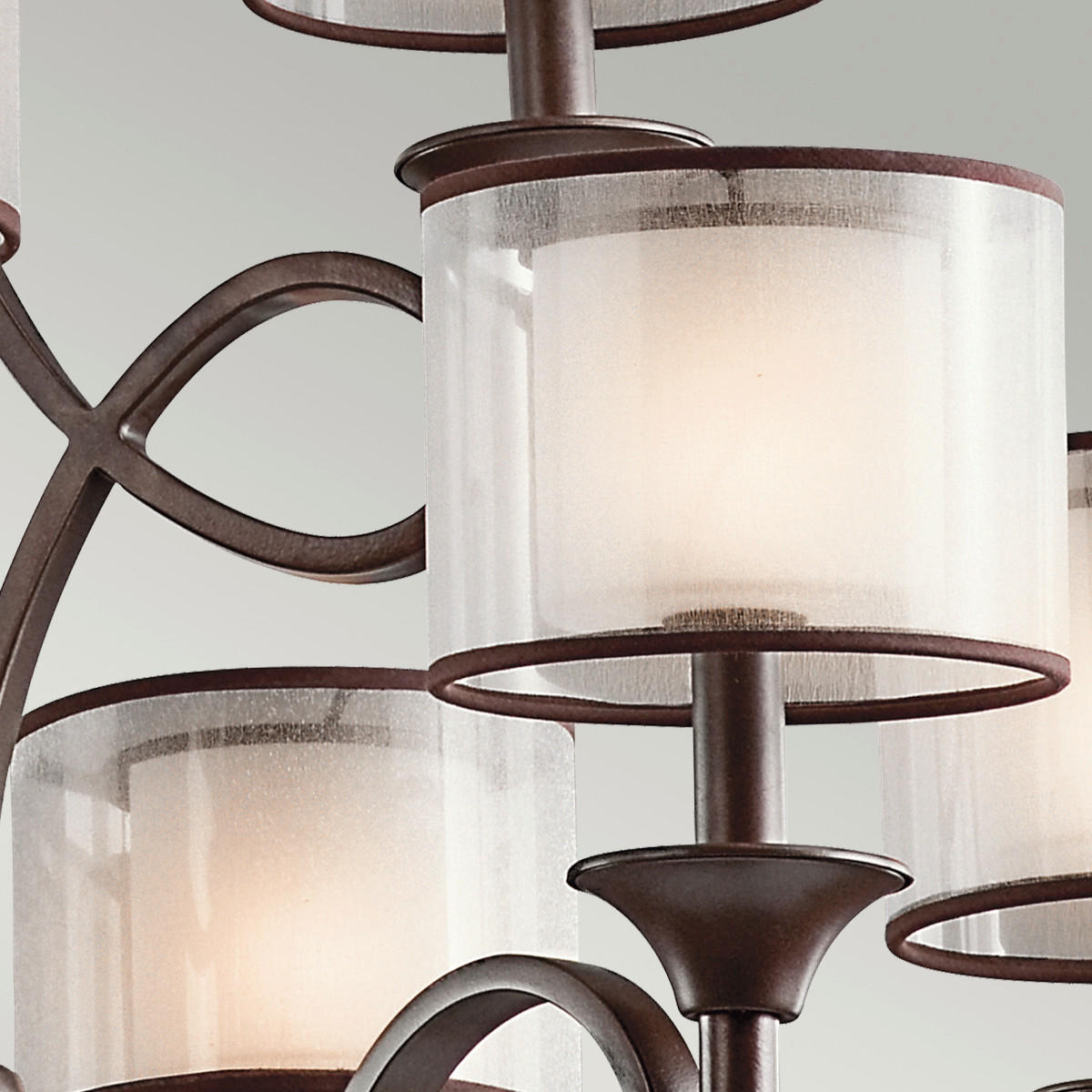 KRONLEUCHTER 87/84.9 cm    - Bronzefarben, Konventionell, Glas/Metall (87/84.9cm) - Elstead Lighting