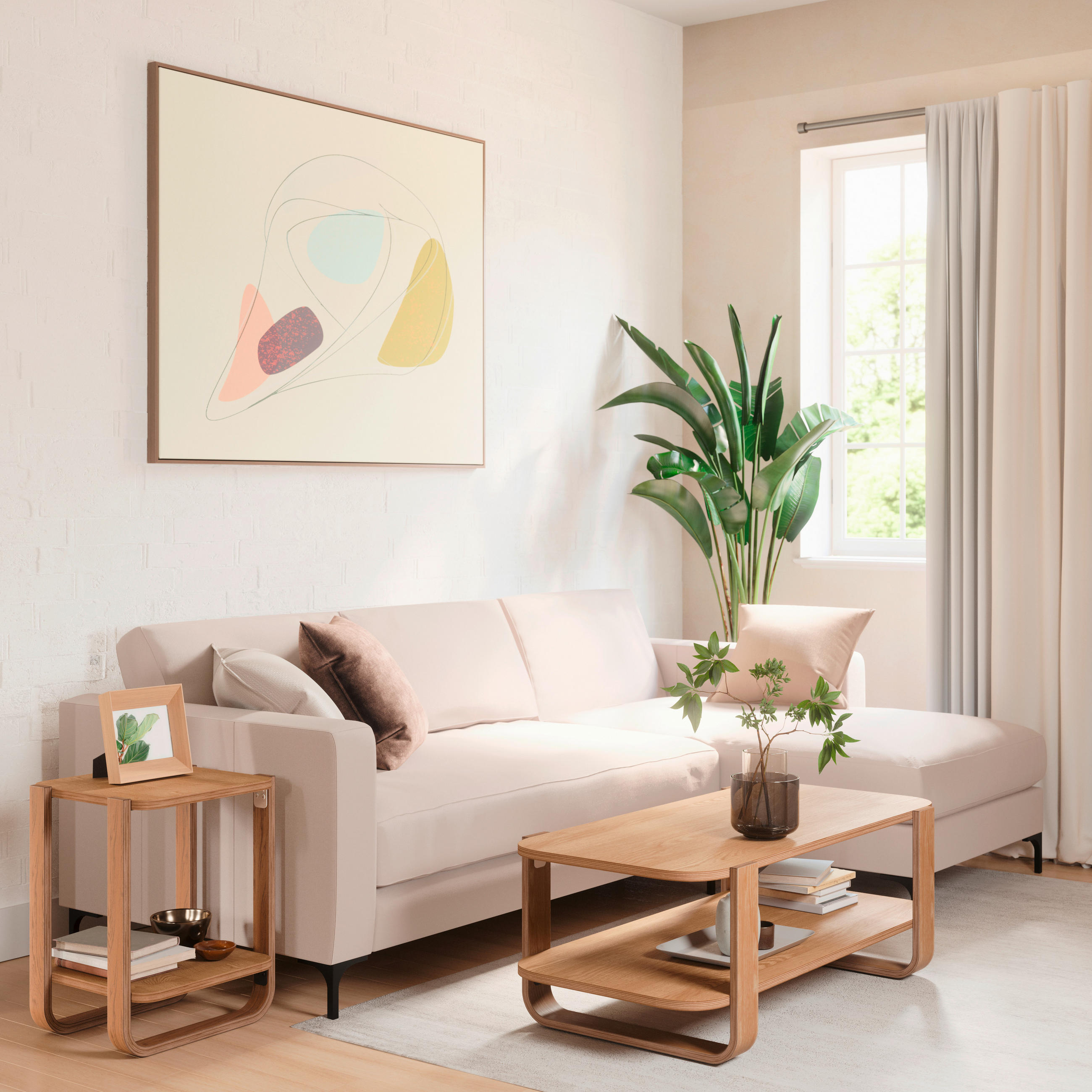 KLUBSKA MIZA, 109/40/55 cm naravne barve  - naravne barve, Basics, les (109/40/55cm) - Umbra