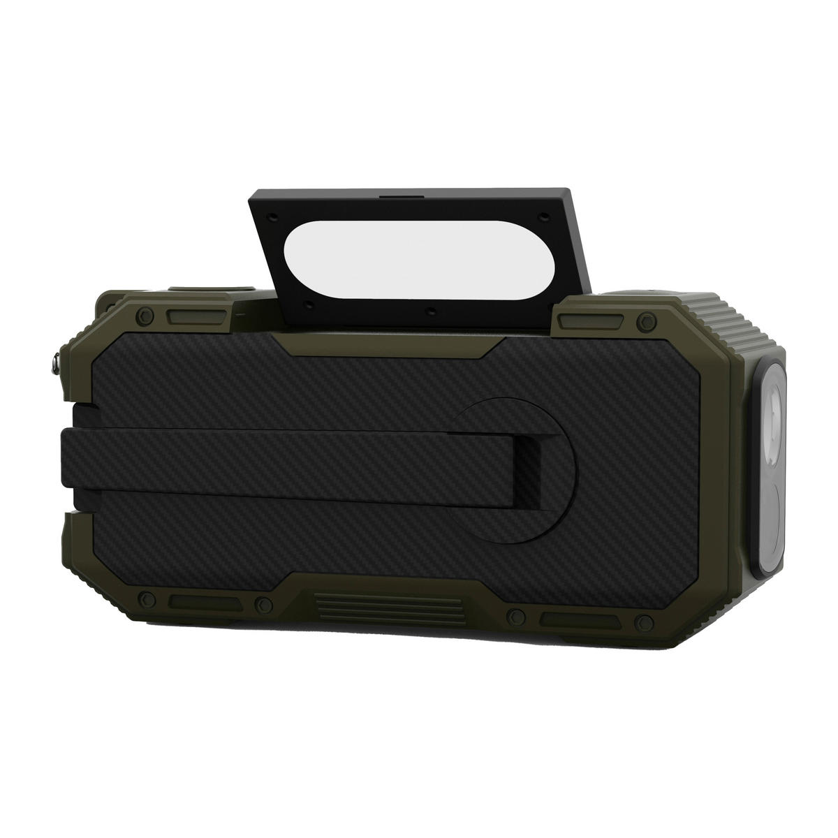 NOUZOVÉ LED SVÍTIDLO - černá/olivově zelená, Basics, plast (17,4/5,5/7,9cm) - Mican