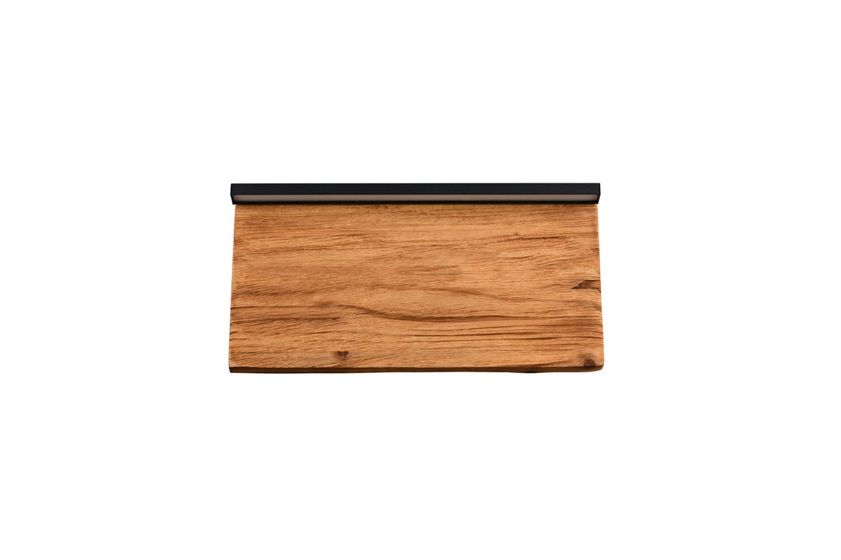 LED-WANDLEUCHTE 30/7,5/15 cm   - Schwarz/Braun, Natur, Holz/Metall (30/7,5/15cm)