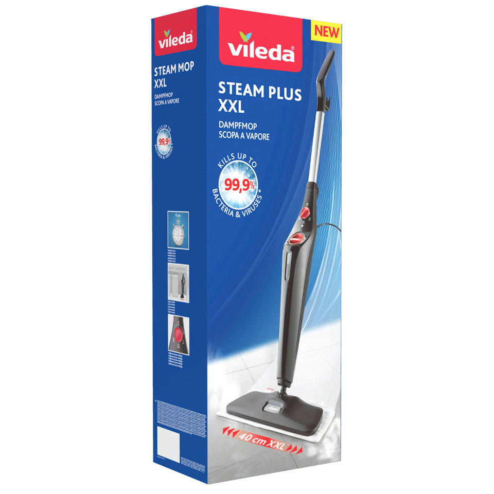 VILEDA STEAM PLUS XXL - svart, Basics, textil (25,6/14,7/68,7cm) - Best Price