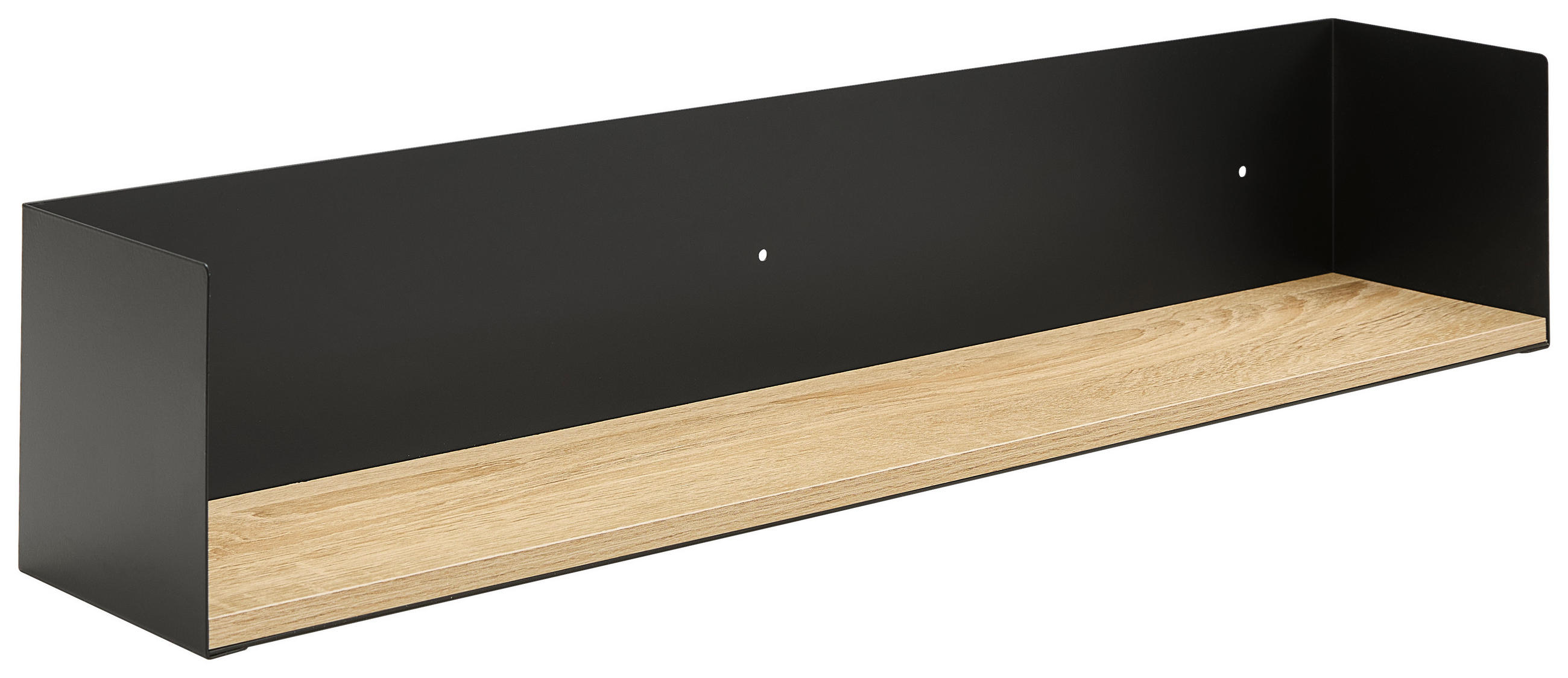 WANDBOARD Tanne furniert Schwarz  - Schwarz, Design, Holz/Holzwerkstoff (80/15/15cm) - MID.YOU