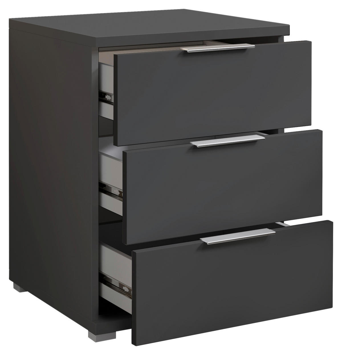 NOĆNI STOČIĆ grafitno siva  - boja aluminijuma/grafitno siva, Konvencionalno, pločasti materijal/plastika (46/61/42cm) - Boxxx
