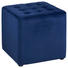 HOCKER in Textil Dunkelblau - Schwarz/Dunkelblau, Trend, Textil (38/36/38cm) - Carryhome HOCKER in Textil Dunkelblau - Schwarz/Dunkelblau, Trend, Textil (38/36/38cm) - Carryhome