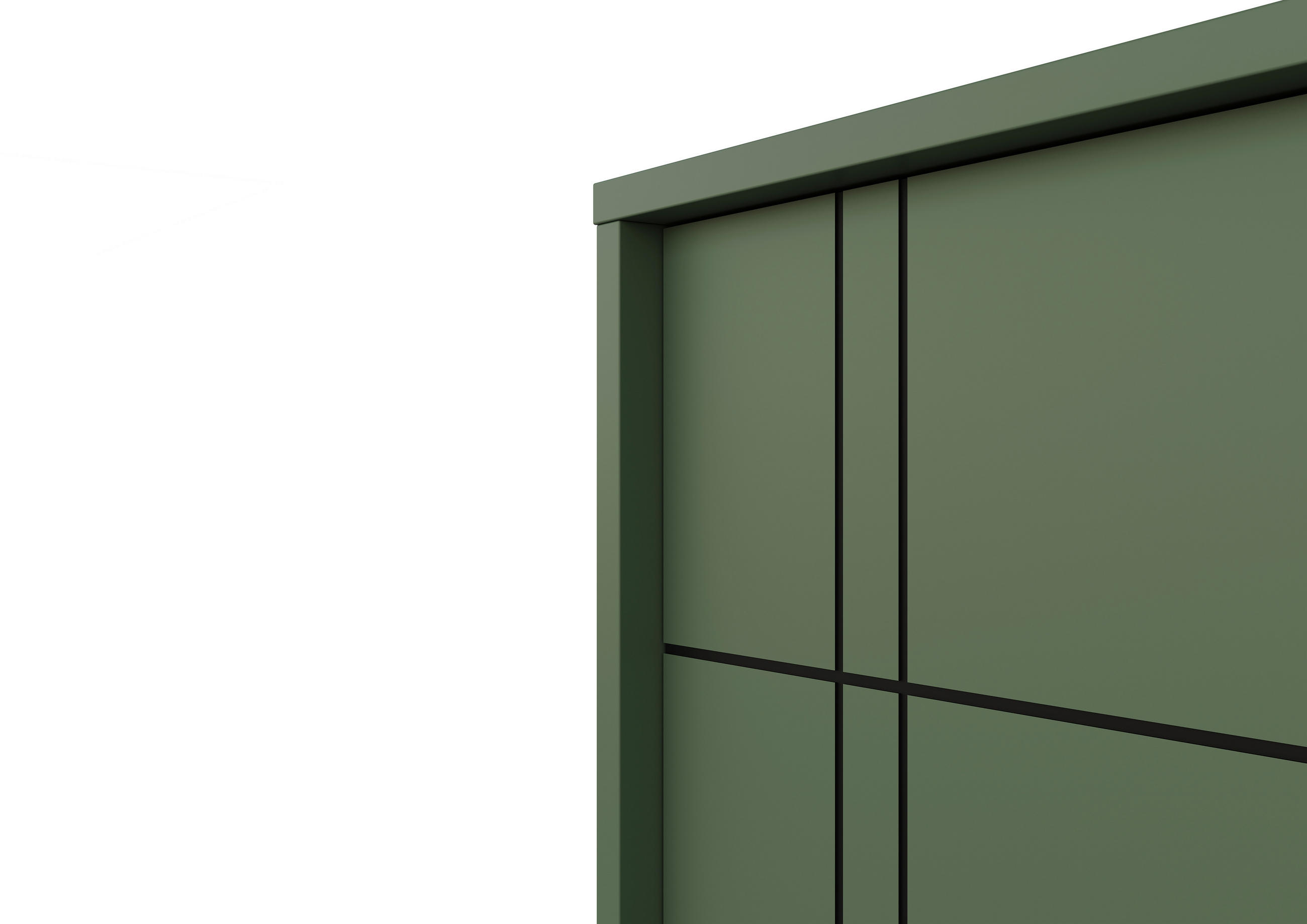 KOMMODE  in 81,8/106/37 cm  - Schwarz/Grün, MODERN, Holzwerkstoff/Kunststoff (81,8/106/37cm) - Carryhome