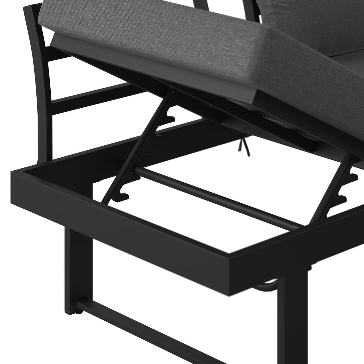 LOUNGEGARNITUR  311/246 cm  Akazie Aluminium  - Anthrazit/Grau, LIFESTYLE, Holz/Textil (311/246cm) - Ambia Garden