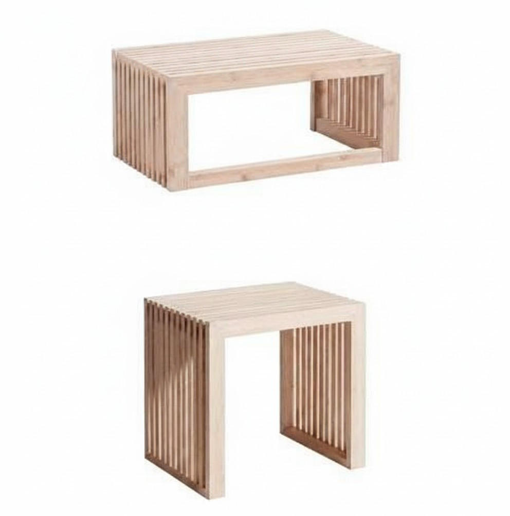 GARDEROBE 2-teilig  in 45/35/43 cm  - Naturfarben, Design, Holz (45/35/43cm) - Livetastic