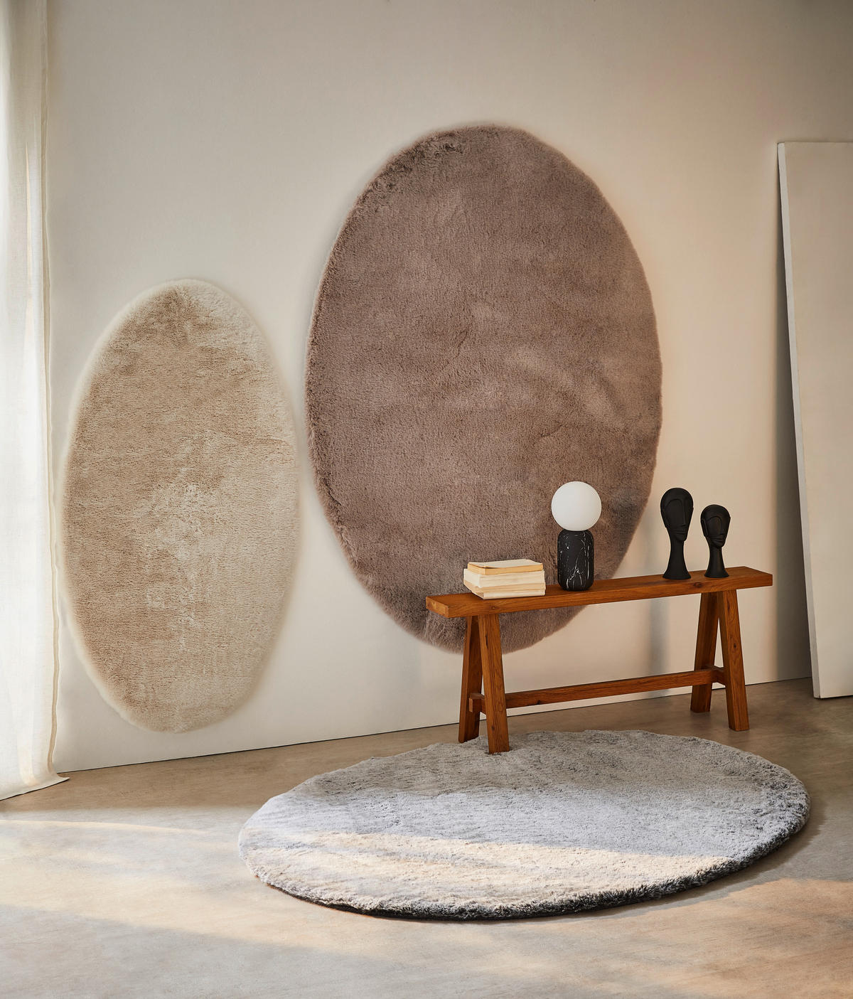 COVOR CU FIR LUNG  Lhasa  - titan, Design, textil (120/160cm) - Novel