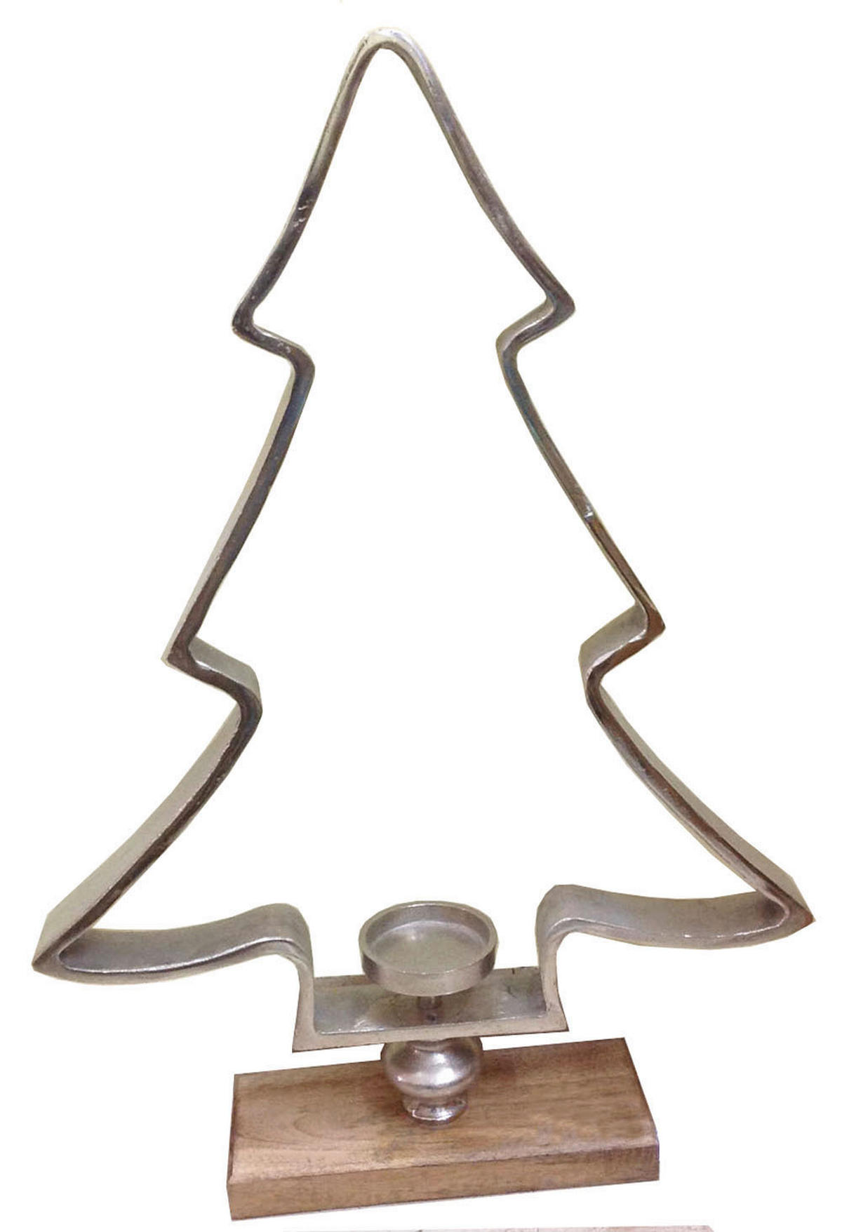 DEKOBAUM  - Silberfarben, LIFESTYLE, Metall (52/76/11,5cm) - X-Mas