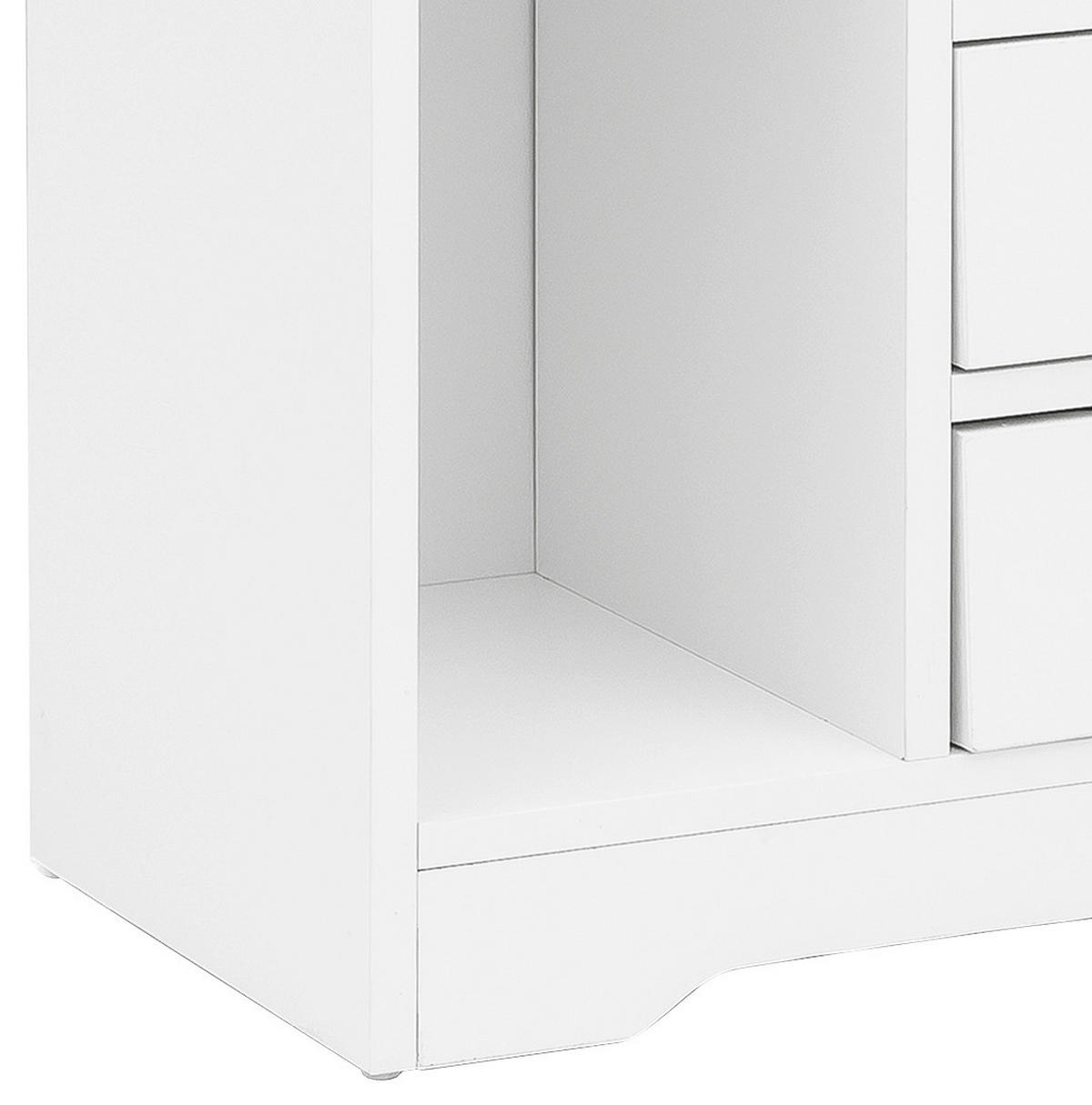 NOČNÝ STOLÍK, biela, 49/50/30 cm - biela, Modern, kompozitné drevo (49/50/30cm) - MID.YOU