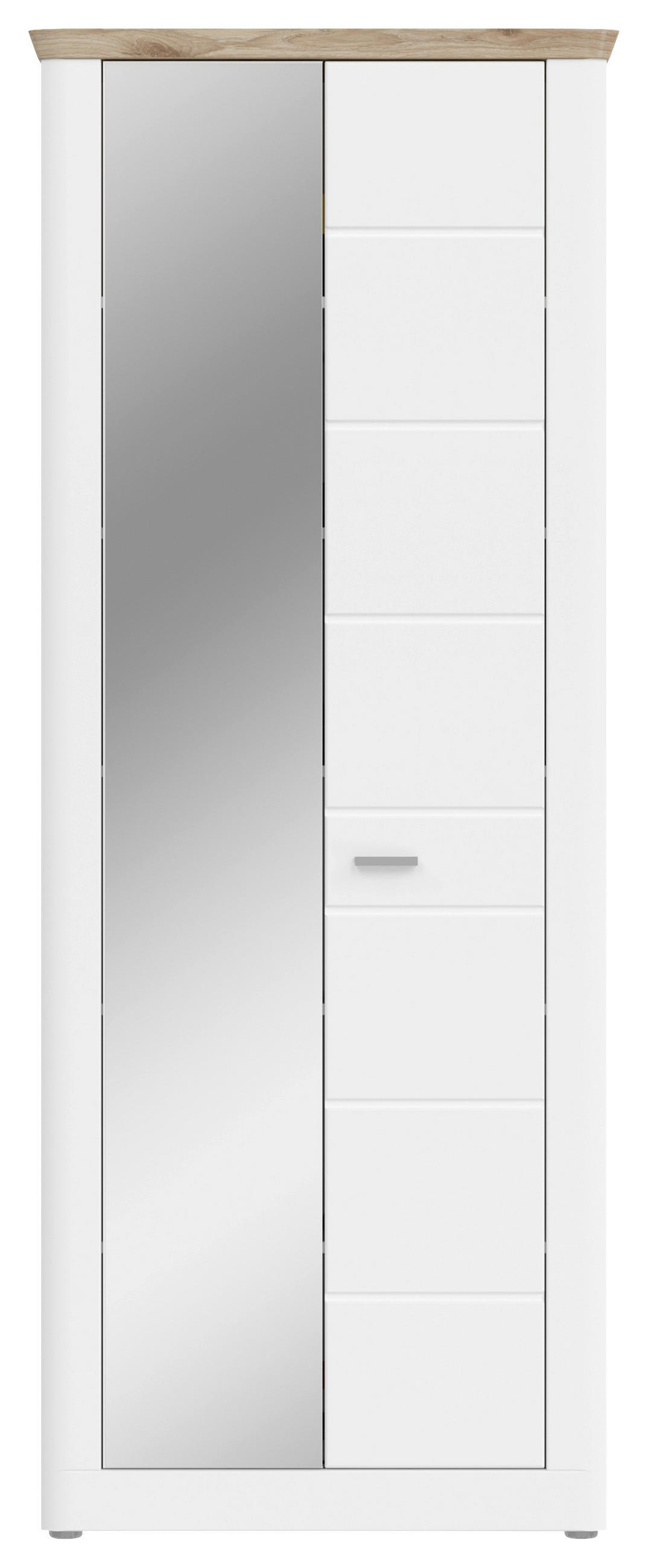 GARDEROBENSCHRANK  in 79/204/37 cm  - Weiß, LIFESTYLE, Holzwerkstoff/Kunststoff (79/204/37cm) - MID.YOU