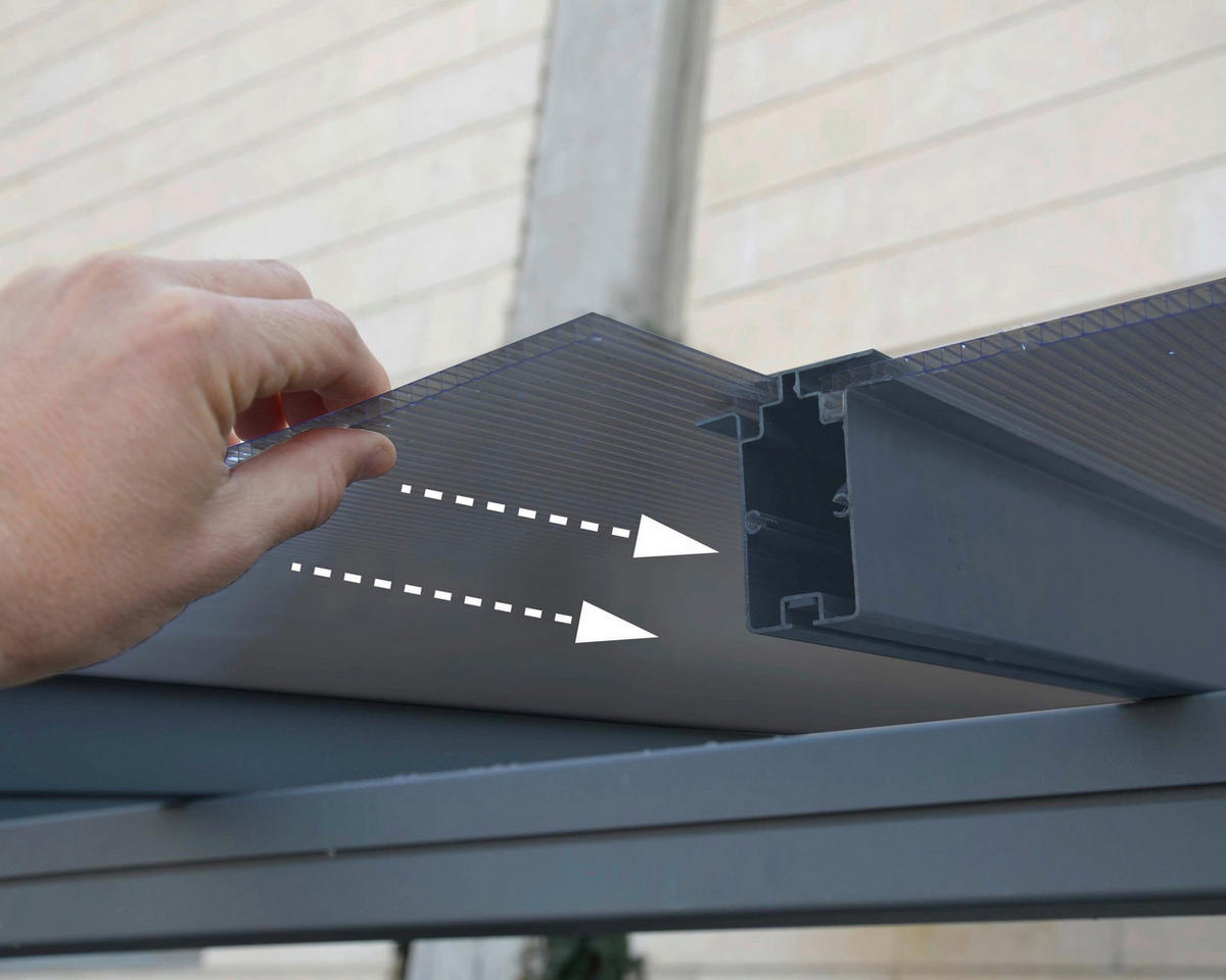 CARPORT - Anthrazit/Bronzefarben, Basics, Kunststoff/Metall (218/297/500cm)