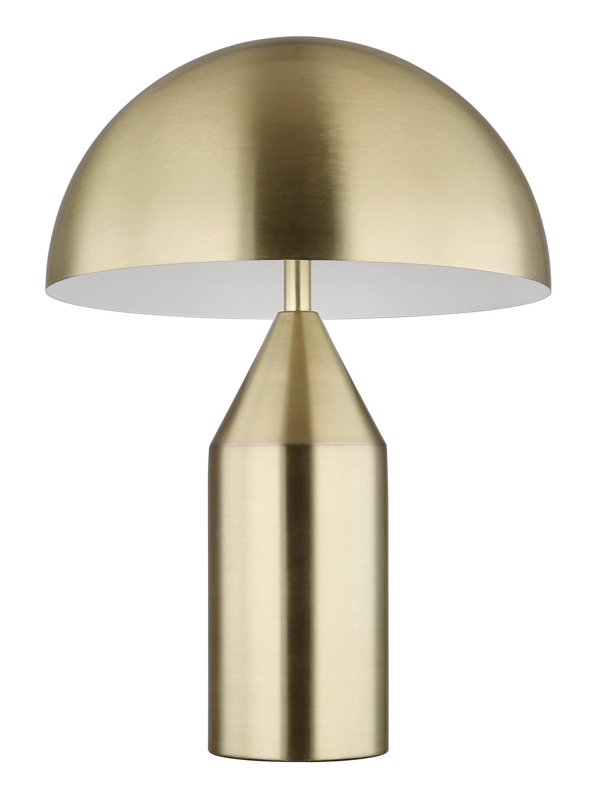 TISCHLEUCHTE - Weiss/Messingfarben, Design, Metall (28/39cm) - Globo
