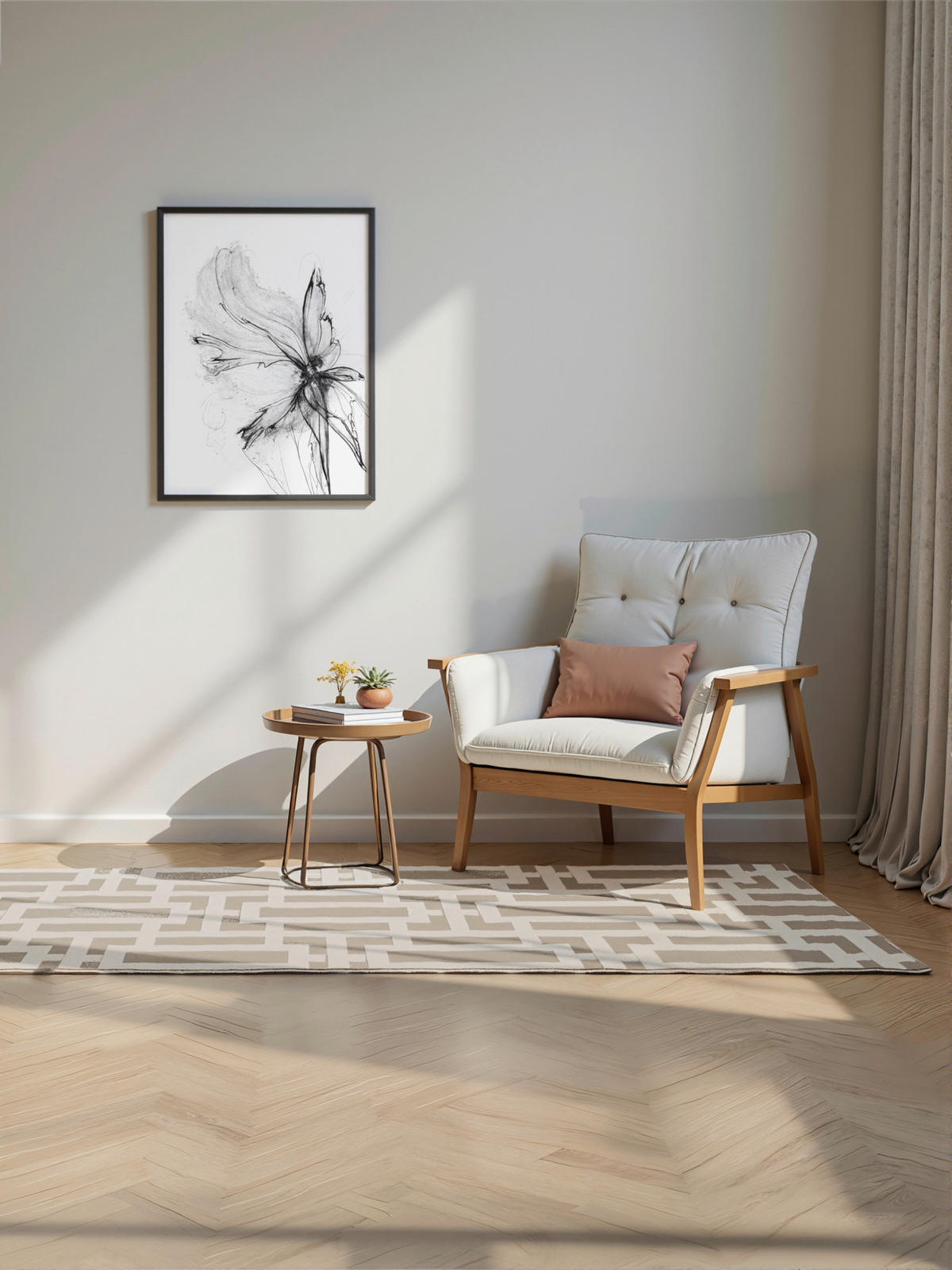 LÄUFER 80/240 cm Perles  - Creme/Grau, Design, Kunststoff (80/240cm) - Elle Decoration