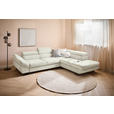 ECKSOFA in Webstoff Beige  - Beige/Schwarz, Design, Textil/Metall (280/235cm) - Hom`in