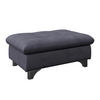 HOCKER Chenille Dunkelblau  - Chromfarben/Dunkelblau, KONVENTIONELL, Textil/Metall (108/46/108cm) - Livetastic