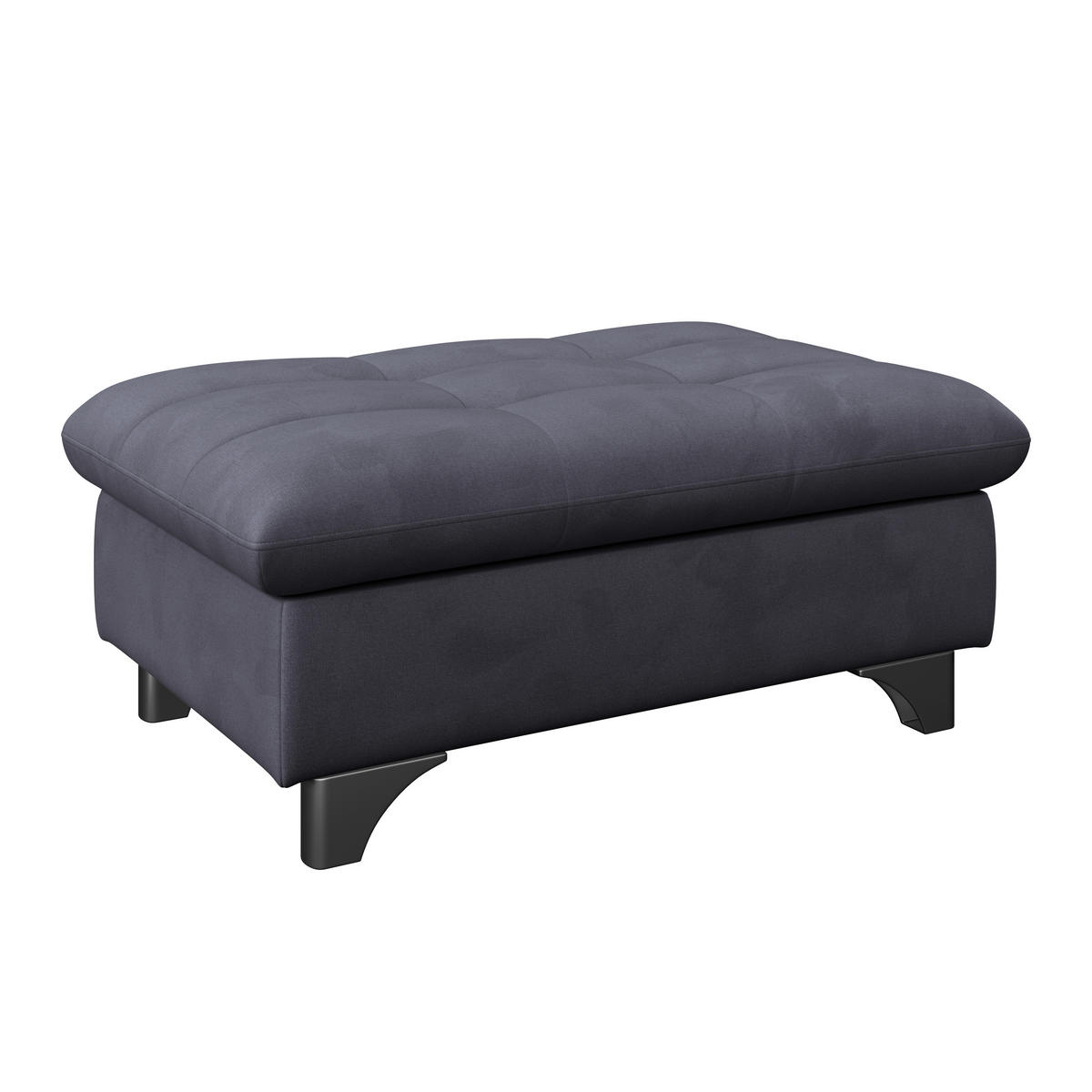 HOCKER Chenille Dunkelblau  - Chromfarben/Dunkelblau, KONVENTIONELL, Textil/Metall (108/46/108cm) - Livetastic