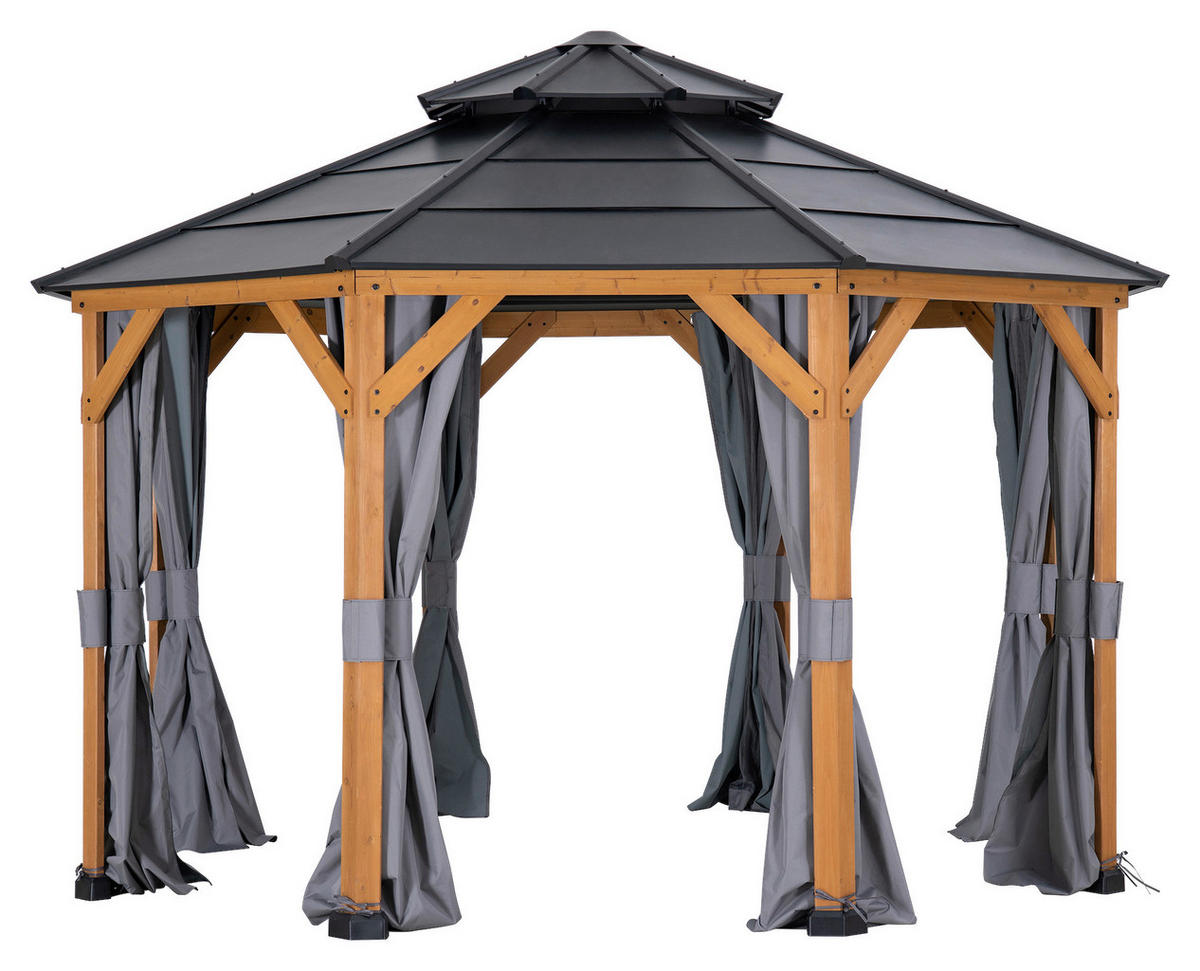 PAVILLON-SEITENTEIL  - Grau, Basics, Textil (147/228cm) - Modante