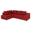 ECKSOFA Beere Webstoff  - Chromfarben/Beere, Design, Kunststoff/Textil (200/267cm) - P & B