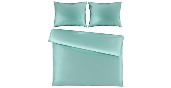 BETTWÄSCHE TANJA Satin 200/200 cm  - Salbeigrün, Basics, Textil (200/200cm) - Novel