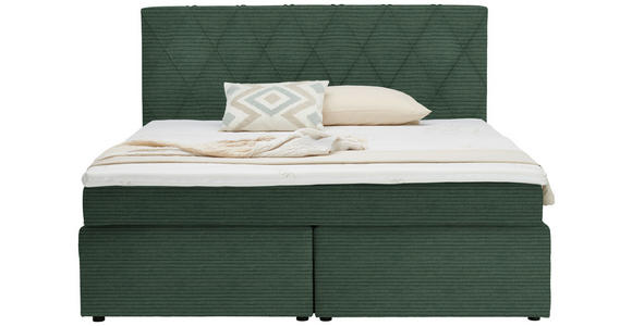 BOXSPRINGBETT 160/200 cm  in Grün  - Schwarz/Grün, Design, Holzwerkstoff/Kunststoff (160/200cm) - Xora