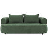 3-SITZER-SOFA Chenille Grün  - Schwarz/Grün, Design, Kunststoff/Textil (200/76/96cm) - Livetastic