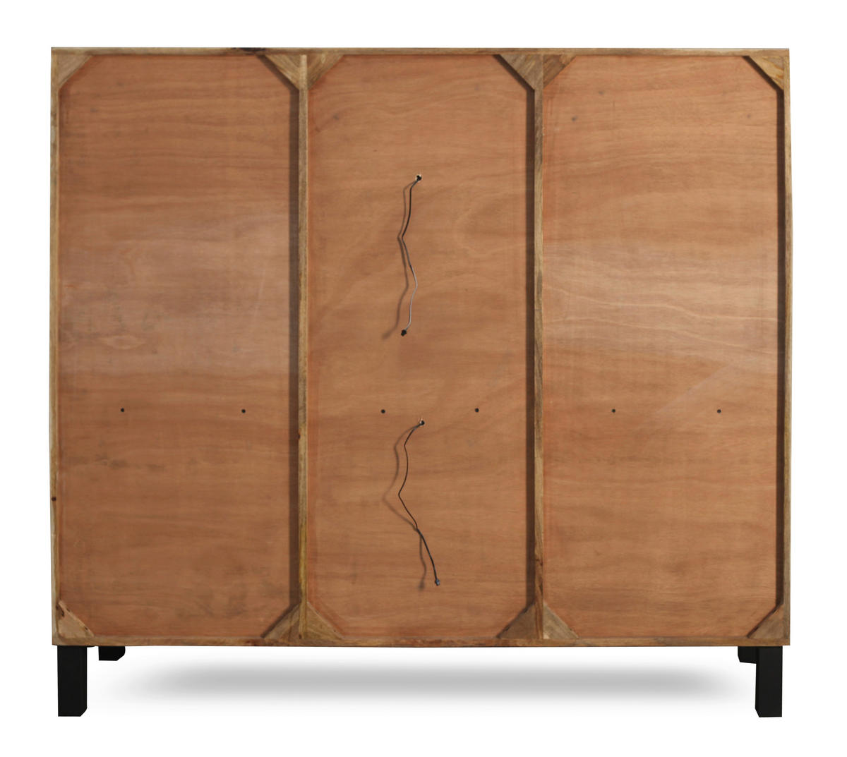 HIGHBOARD  148/135/42 cm 3 Schublade(n)  - Graubraun/Schwarz, LIFESTYLE, Glas/Holz (148/135/42cm) - Landscape