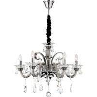 KRONLEUCHTER 70/115,5 cm    - Klar/Grau, Lifestyle, Glas/Metall (70/115,5cm) - Globo