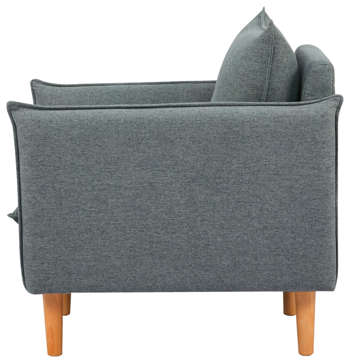 SESSEL in Webstoff Dunkelgrau  - Dunkelgrau/Naturfarben, Design, Holz/Kunststoff (72/84/82cm) - Livetastic
