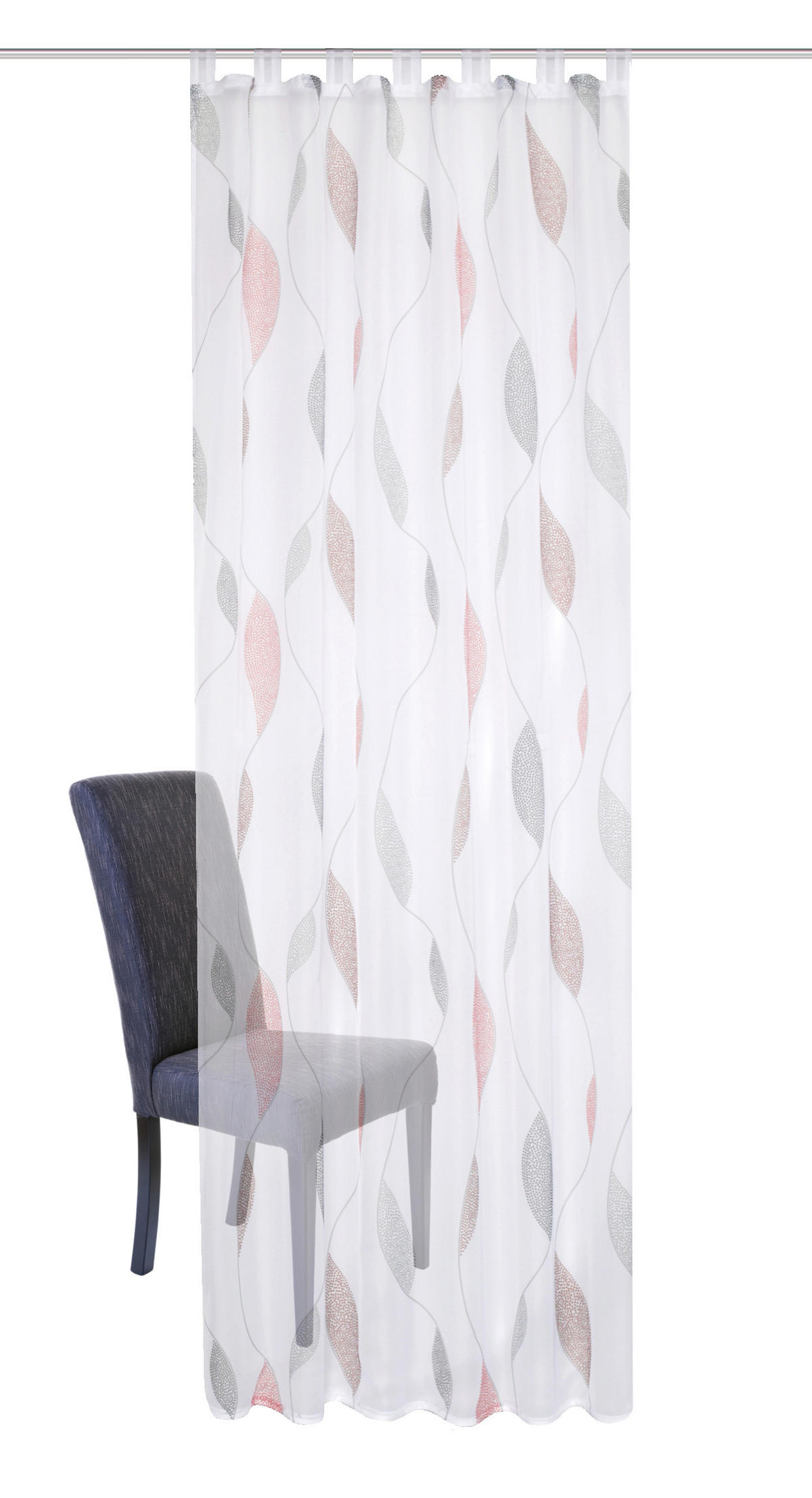 SCHLAUFENSCHAL  transparent  140/175 cm   - Hellrot/Rot, KONVENTIONELL, Textil (140/175cm)