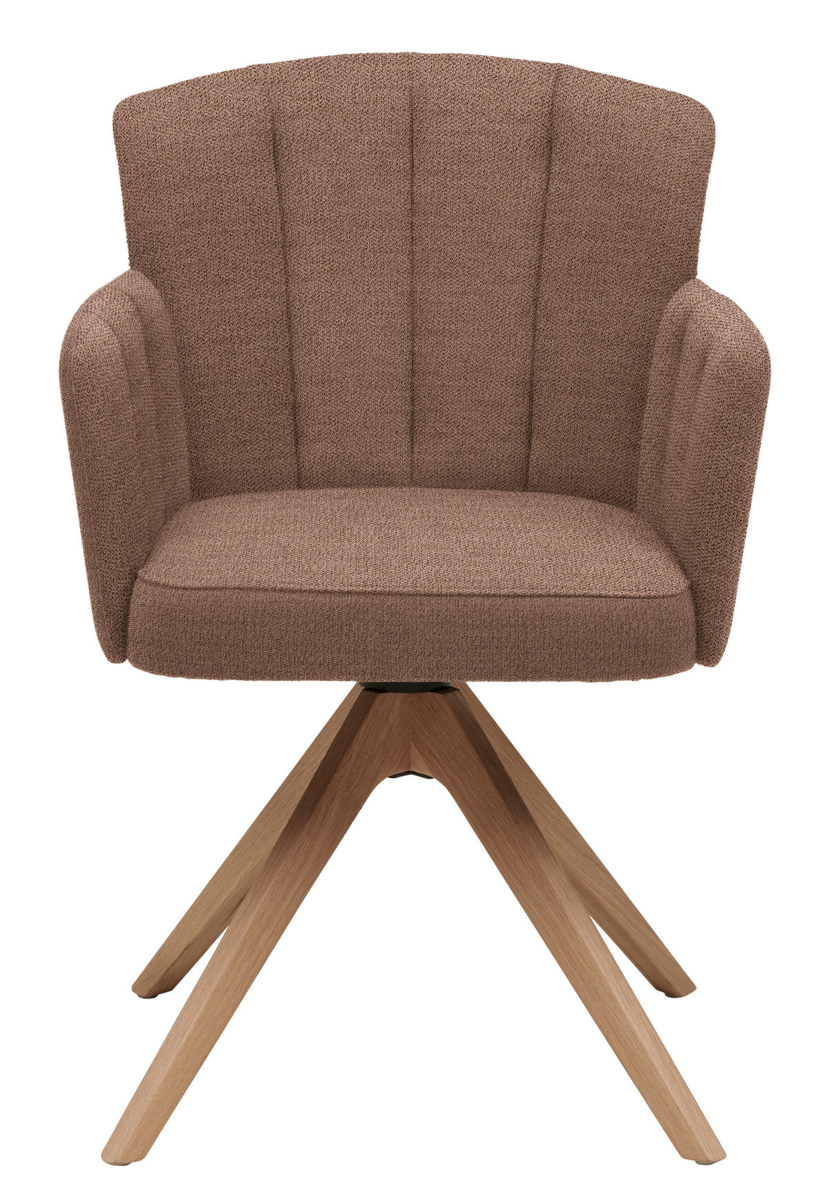 ARMLEHNSTUHL in Holz, Textil Altrosa, Wildeiche  - Wildeiche/Altrosa, Design, Holz/Textil (58/83/62cm) - Venjakob