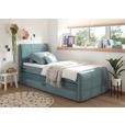 BOXSPRINGBETT 100/200 cm,  in Blau  - Blau, Basics, Holzwerkstoff/Kunststoff (100/200cm) - Xora