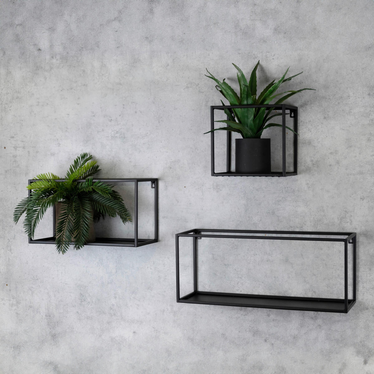 WANDREGAL  - Schwarz, Design, Metall (19/62/25cm)