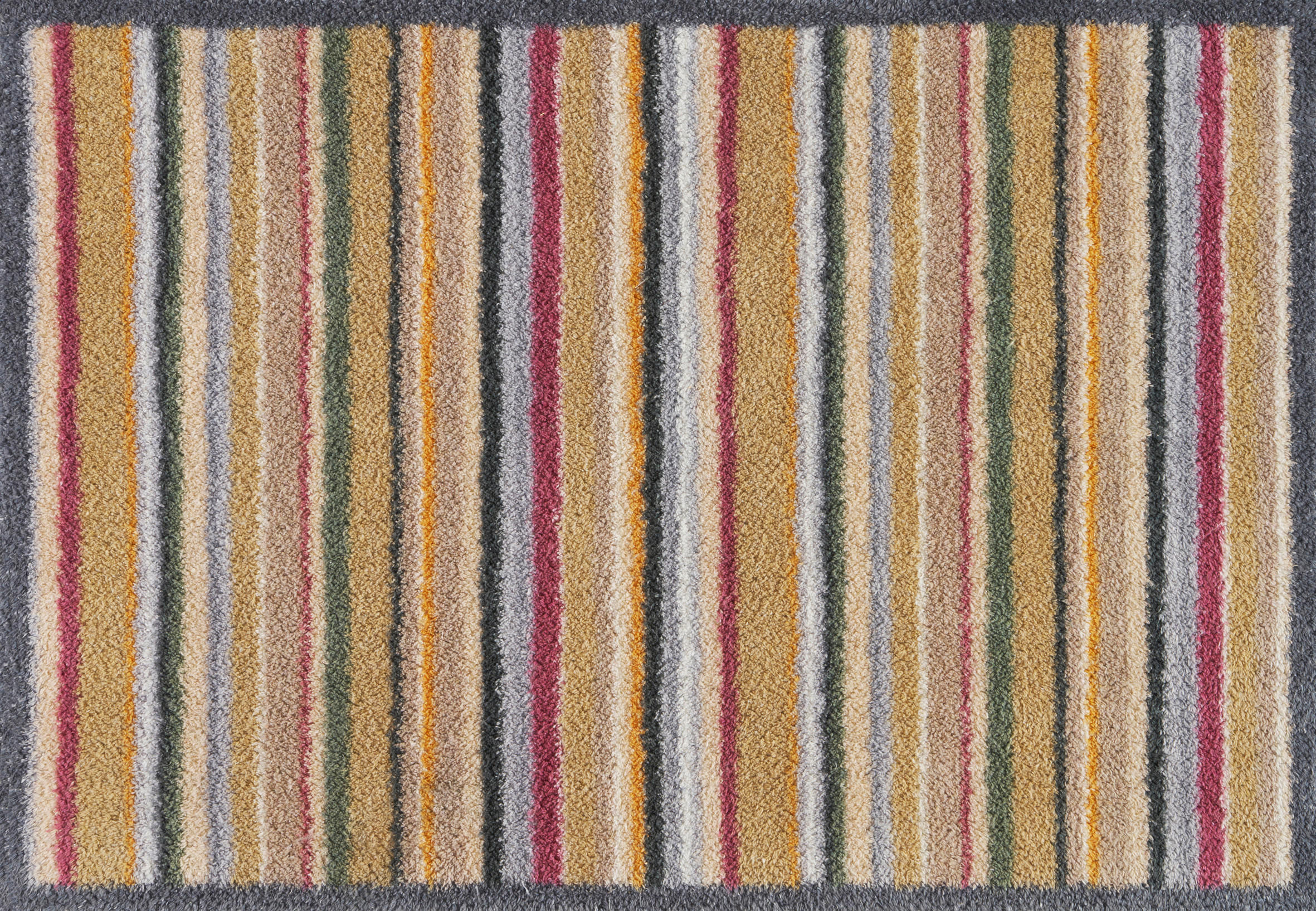FUSSMATTE 60/85 cm Muted Stripe  - Beige, Trend, Kunststoff/Textil (60/85cm) - wash+dry