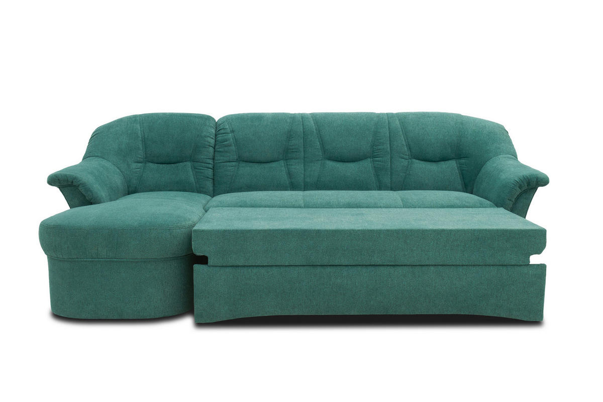 ECKSOFA in Mikrofaser Petrol  146/232 cm  - Petrol/Schwarz, KONVENTIONELL, Kunststoff/Textil (146/232cm) - MID.YOU