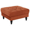 HOCKER Velours Rostfarben  - Rostfarben/Schwarz, Design, Holz/Textil (82/44/82cm) - MID.YOU